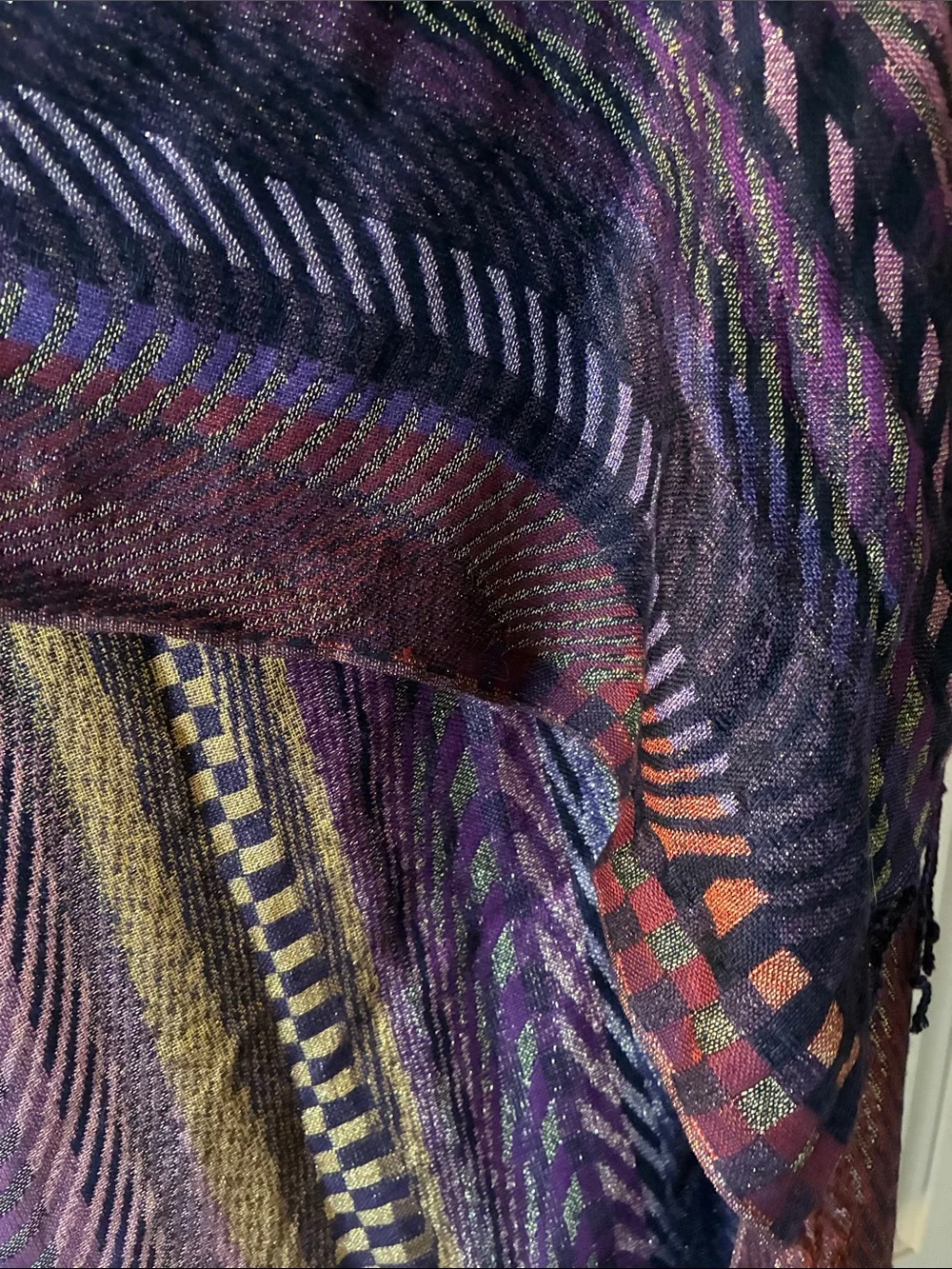 SILKBLEND PASHMINA WRAP CHECKERED MOTIF